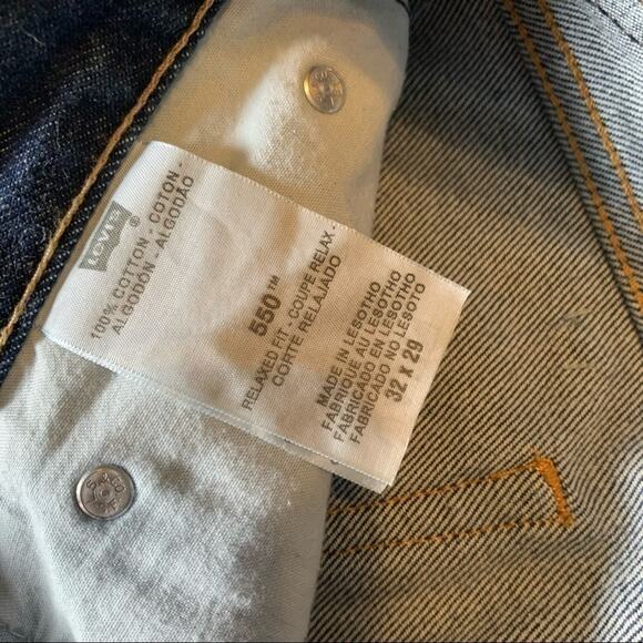 Levi’s 550 relaxed straight leg blue jeans 32x29 - Picture 7 of 9